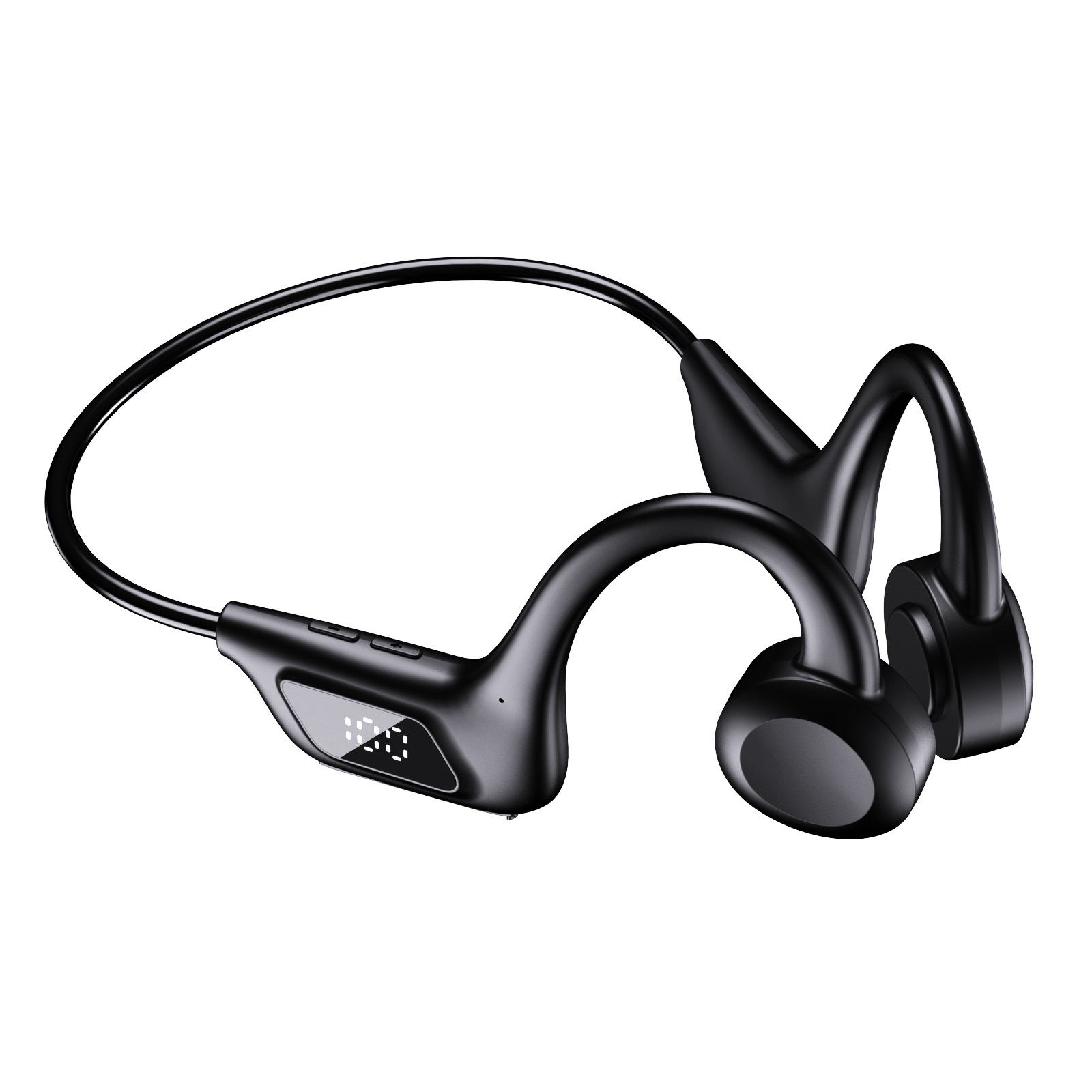 Waterproof Neckband Headphone Bone Conduction Wireless Headset Sports Earphone With LED Display(BY-Q33)